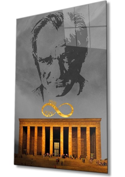 Atatürk Cam Tablo 4 mm Dayanıklı Temperli Cam