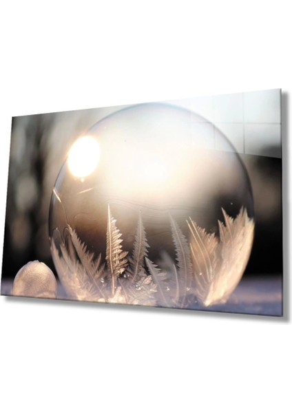 Kar Küresi Cam Tablo, Ev ve Ofis Duvar Dekoru