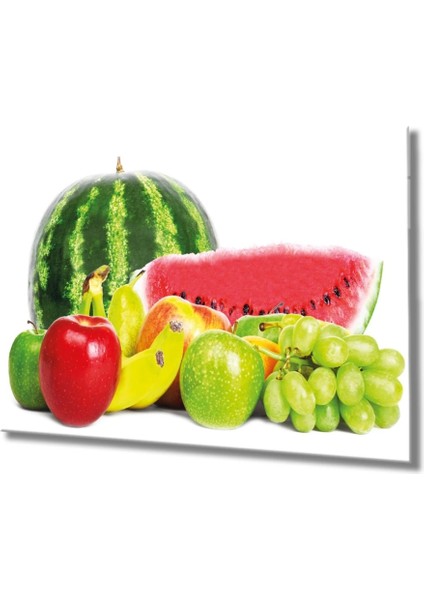 Meyveler Cam Tablo 4mm Dayanıklı Temperli Cam
