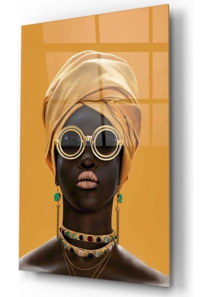 Afrikalı Kadın Cam Tablo fiyatları