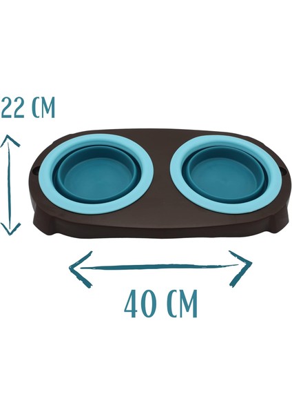Katlanabilir Çift Bölmeli Mama ve Su Kabı - Ergonomik ve Portatif Tasarım modelleri