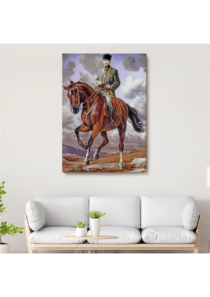 - At Üstündeki Mustafa Kemal Atatürk Duvar TABLOSU-6462