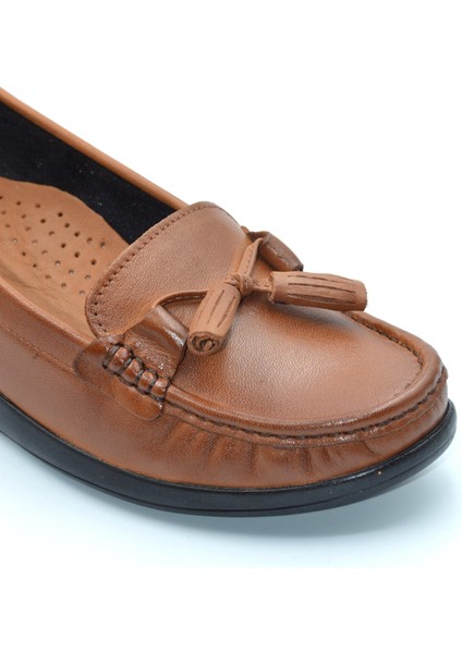 Kadın Taba Hakiki Deri Comfort Topuk Jelli Ayakkabı ( ELM-0042 ) modelleri