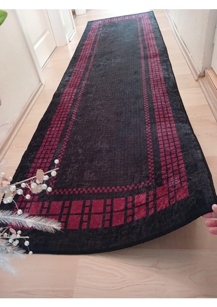 Siyah, Vişne, Organik Pamuk Dokuma Taban 80x300cm Yolluk fiyatları