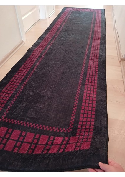 Siyah, Vişne, Organik Pamuk Dokuma Taban 80x300cm Yolluk modelleri