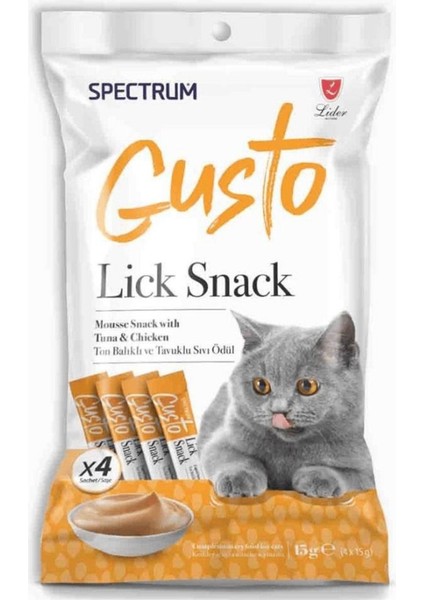 Gusto Karışık Sıvı Kedi Ödül Maması 15GR 4'lü - 10 Adet modelleri