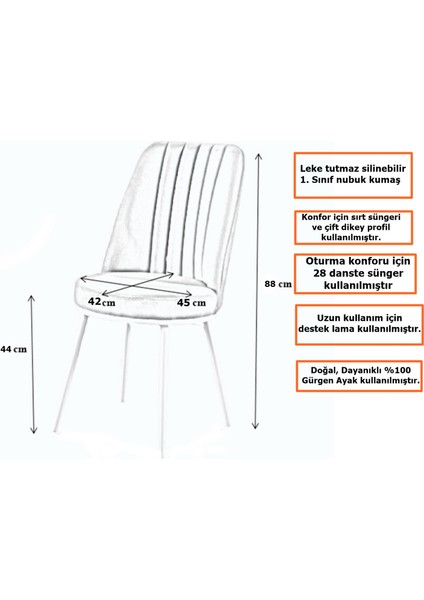 KFH-1915 Beyaz Renk Dikdörtgen Açılabilir Yemek ve Mutfak Masa 80 x 170 Takımı 6 Sandalyeli