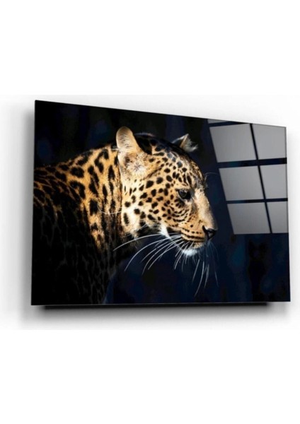 Siyah Çita Cam Tablo