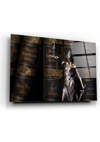 Themis Heykeli Cam Tablo