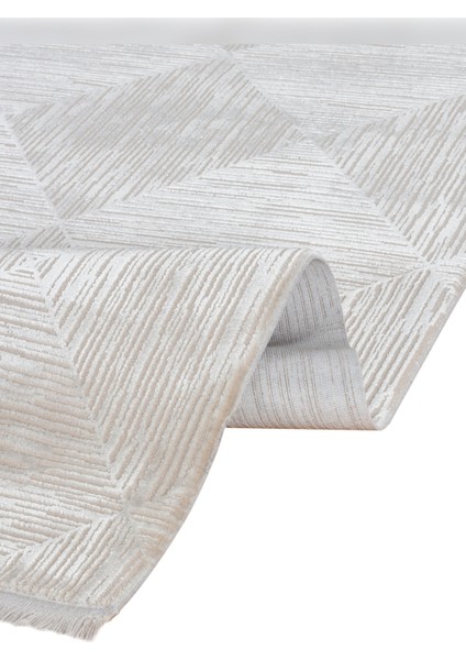 Halı Lima 6241 Krem Yumuşak Dokulu Spor Tarz Lazer Kesim Makine Dokuması Halı indirimleri