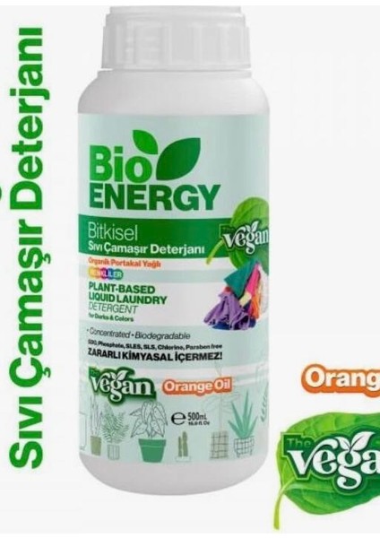 Bioenergy Bitkisel Çamaşır Deterjanı 500 ml x 3