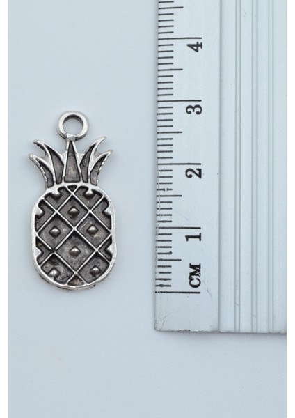 Ananas Deri ip Kolye - Gümüş Kaplama - Kadın Erkek Kolye - No:983