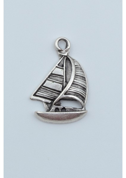 Yelkenli Kolye Ucu - Antik Gümüş Kaplama - Kod:157