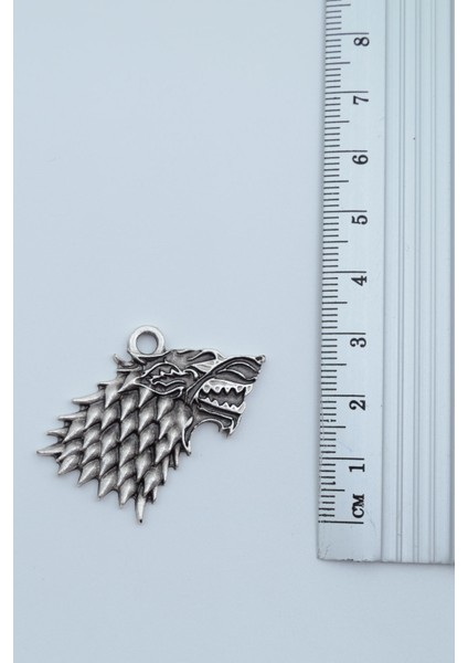 Game Of Thrones Kurt Gümüş Kaplama Deri İp Kolye