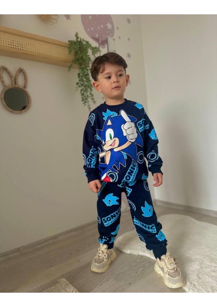 Erkek Çocuk Sonic Desenli Alt-Üst Takım
