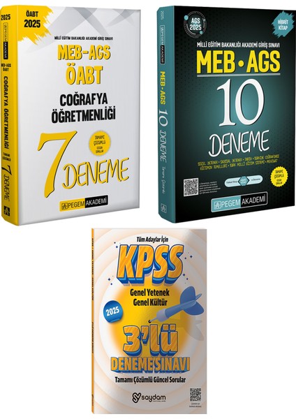 2025 Meb / Ags Tamamı Çözümlü 10 Deneme / Coğrafya Öğretmenliği Çözümlü 7 Deneme / Çözümlü 3 Deneme