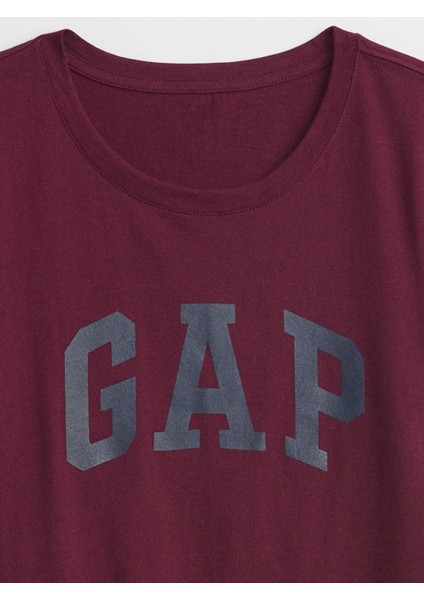 Kadın Bordo Gap Logo T-Shirt