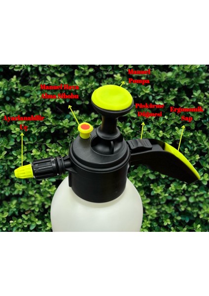 İlaçlama El Pompası 2 Litre | Bahçe İlaçlama ve Oto Köpük Püskürtme