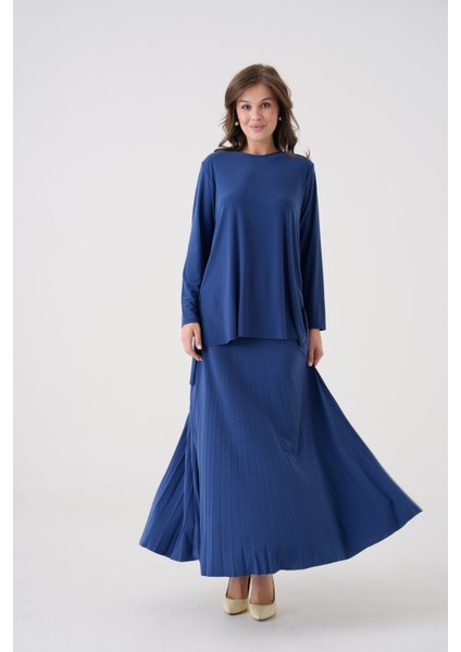 Eteği Piliseli Sade Tunik Takım modelleri