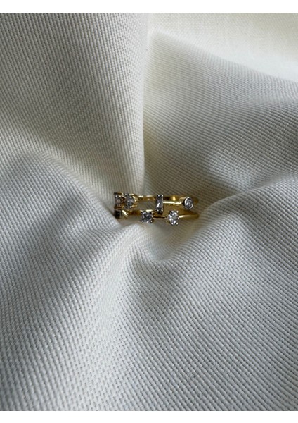 Çift Sıralı Taşlı Yüzük fırsatları