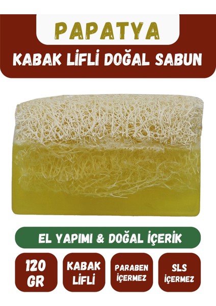 Doğal Kabak Lifli Papatya Özlü Doğal Sabun 120 gr