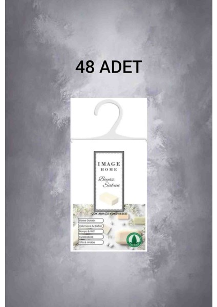48 Adet Image Home Beyaz Sabun Çok Amaçlı Koku Kesesi Askılı Ayakkabılık Dolap Içi Parfüm Koku