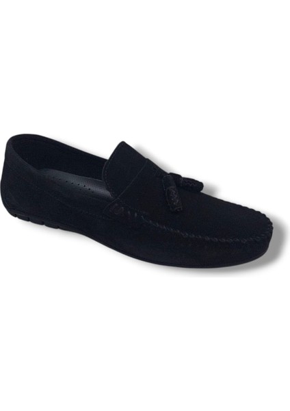 4587 Erkek Siyah Süet Deri Babet Ayakkabı fırsatları