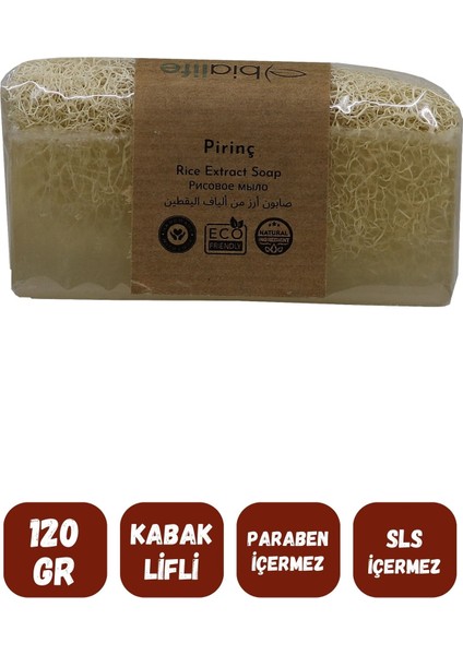 Doğal Kabak Lifli Pirinç Özlü Doğal Sabun 120 gr modelleri