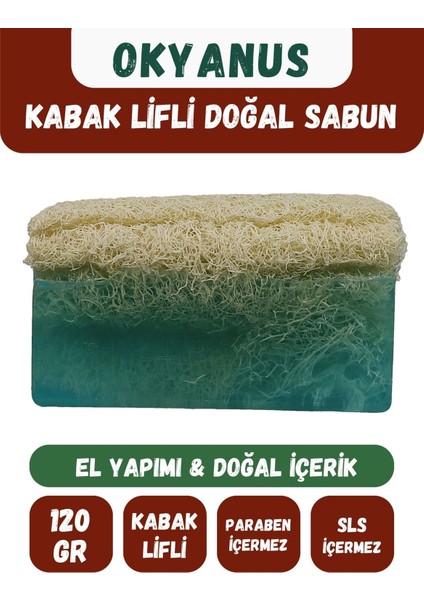 Doğal Kabak Lifli Okyanus Özlü Doğal Sabun 120 gr