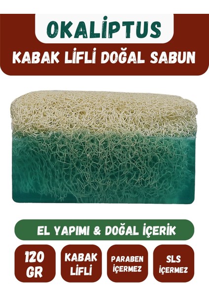 Doğal Kabak Lifli Okaliptus Özlü Doğal Sabun 120 gr