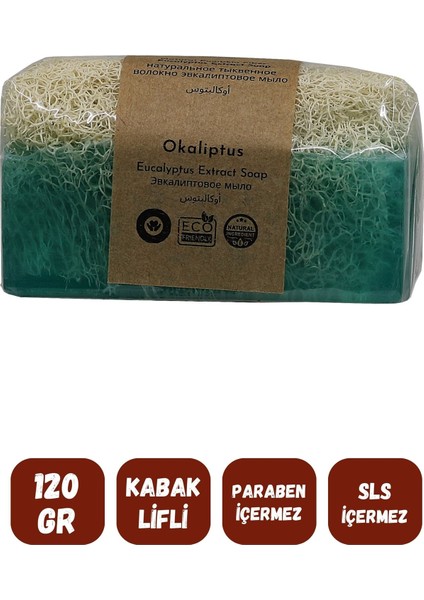 Doğal Kabak Lifli Okaliptus Özlü Doğal Sabun 120 gr modelleri