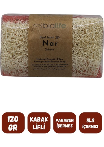 Doğal Kabak Lifli Nar Özlü Doğal Sabun 120 gr fiyatları