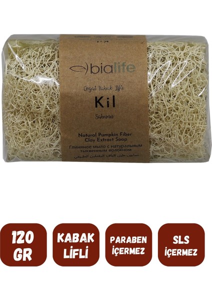 Doğal Kabak Lifli Kil Özlü Doğal Sabun 120 gr fiyatları