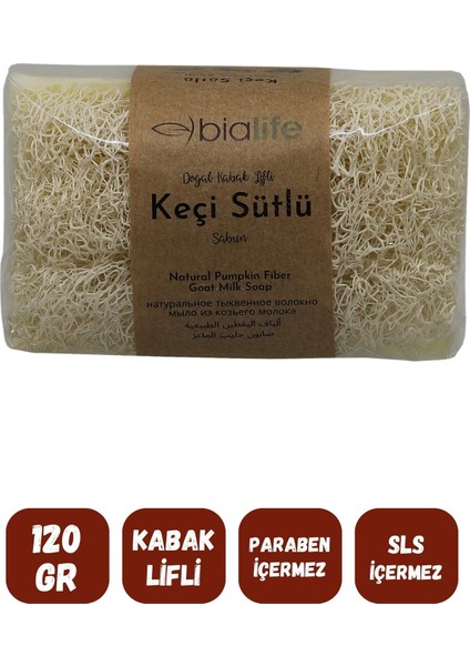 Doğal Kabak Lifli Keçi Sütlü Özlü Doğal Sabun 120 gr fiyatları