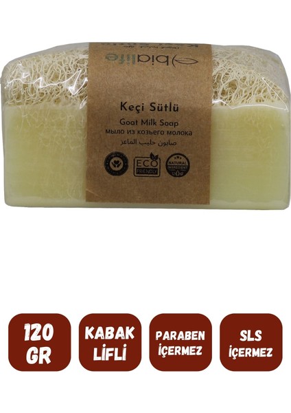 Doğal Kabak Lifli Keçi Sütlü Özlü Doğal Sabun 120 gr modelleri