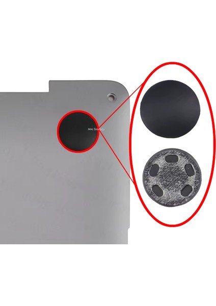 Macbook Air M1, MacBook Pro M1-M2 13 Inç ile Uyumlu Alt Kapak Plastikleri Ayak Rubber Feet