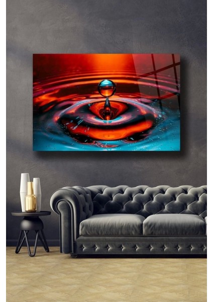 Su Damlası Cam Tablo Duvar Dekarasyonu