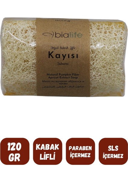 Doğal Kabak Lifli Kayısı Özlü Doğal Sabun 120 gr fiyatları