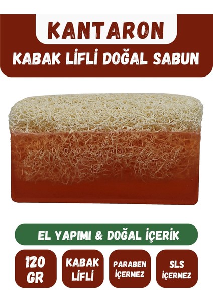 Doğal Kabak Lifli Kantaron Özlü Doğal Sabun 120 gr
