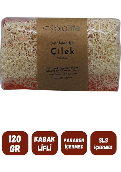Doğal Kabak Lifli Çilek Özlü Doğal Sabun 120 gr fiyatları