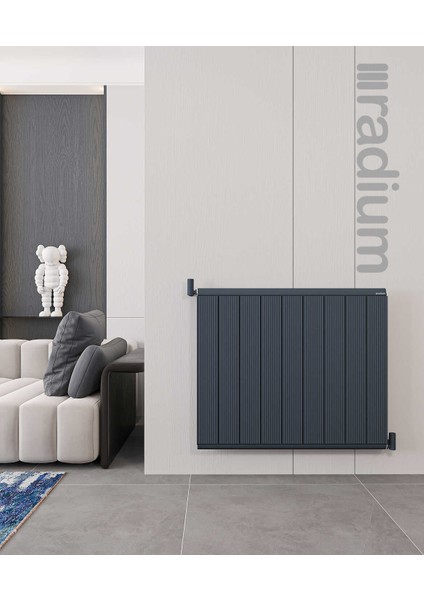 Alüminyum Radyatör 600X1700 mm Nilüfer Antrasit