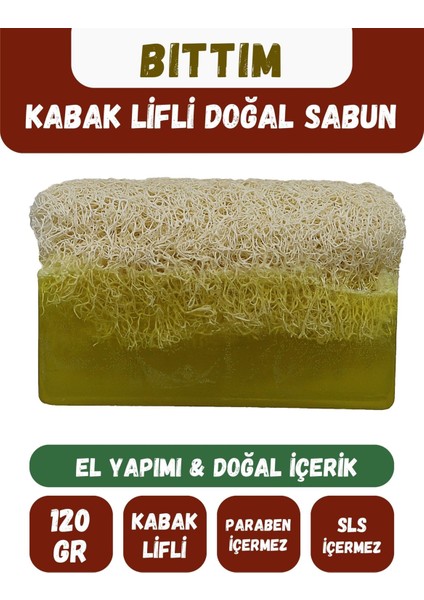 Doğal Kabak Lifli Bıttım Özlü Doğal Sabun 120 gr