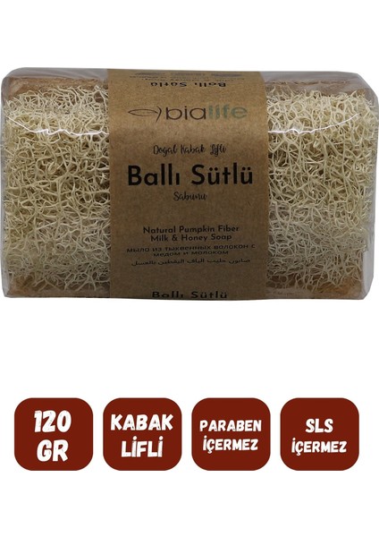 Doğal Kabak Lifli Ballı Sütlü Özlü Doğal Sabun 120 gr fiyatları