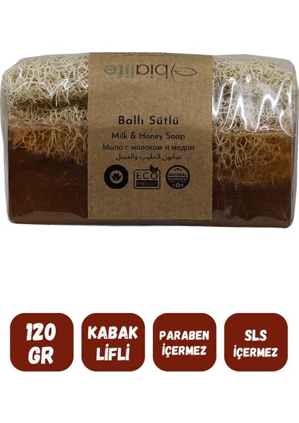 Doğal Kabak Lifli Ballı Sütlü Özlü Doğal Sabun 120 gr modelleri