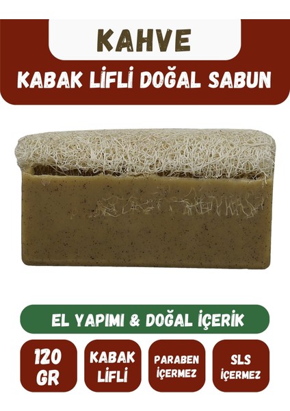 Doğal Kabak Lifli Kahve Özlü Doğal Sabun 120 gr