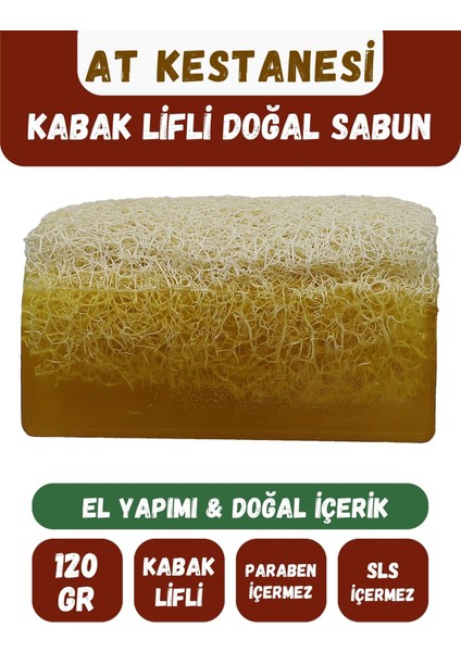 Doğal Kabak Lifli At Kestanesi Özlü Doğal Sabun 120 gr