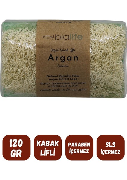 Doğal Kabak Lifli Argan Özlü Doğal Sabun 120 gr fiyatları