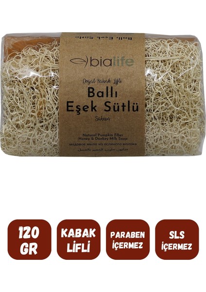 Doğal Kabak Lifli Ballı & Eşek Sütü Özlü Doğal Sabun 120 gr fiyatları