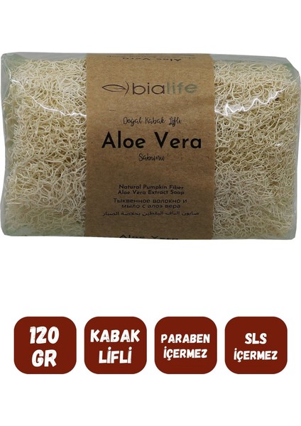 Doğal Kabak Lifli Aloe Vera Özlü Doğal Sabun 120 gr fiyatları