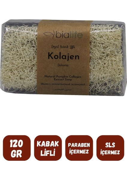 Doğal Kabak Lifli Kolajen Özlü Doğal Sabun 120 gr fiyatları